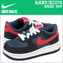 NIKE ナイキ エアフォース スニーカー ベビー キッズ AIR FORCE 1 TD エア フォース 1 314221-400 靴 ネイビー 【9000足】