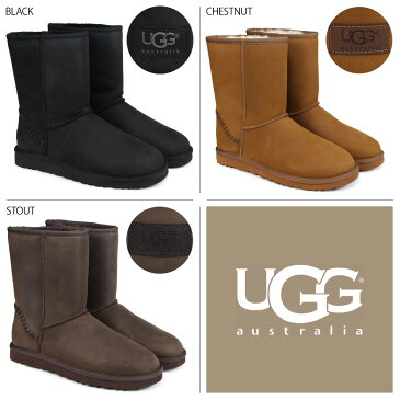 アグ UGG メンズ クラシック ショート ムートンブーツ MENS CLASSIC SHORT DECO 1007307 シープスキン