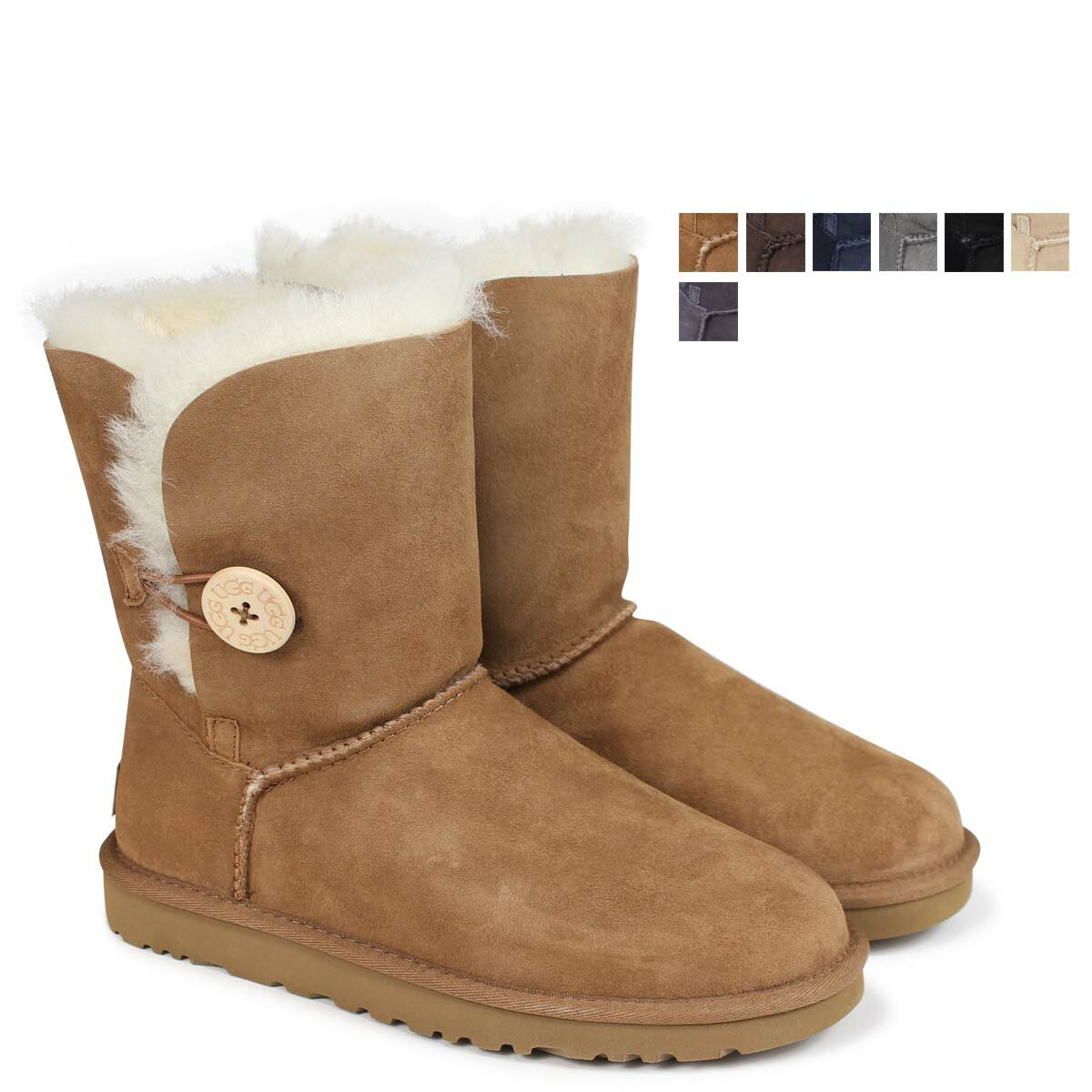 UGG WOMENS BAILEY BUTTON II アグ レディース ムートンブーツ ベイリーボ ...