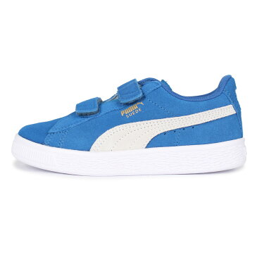 【最大600円OFFクーポン】 PUMA KIDS SUEDE 2 STRAP プーマ スウェード 2ストラップ スニーカー キッズ ブルー 359595-02