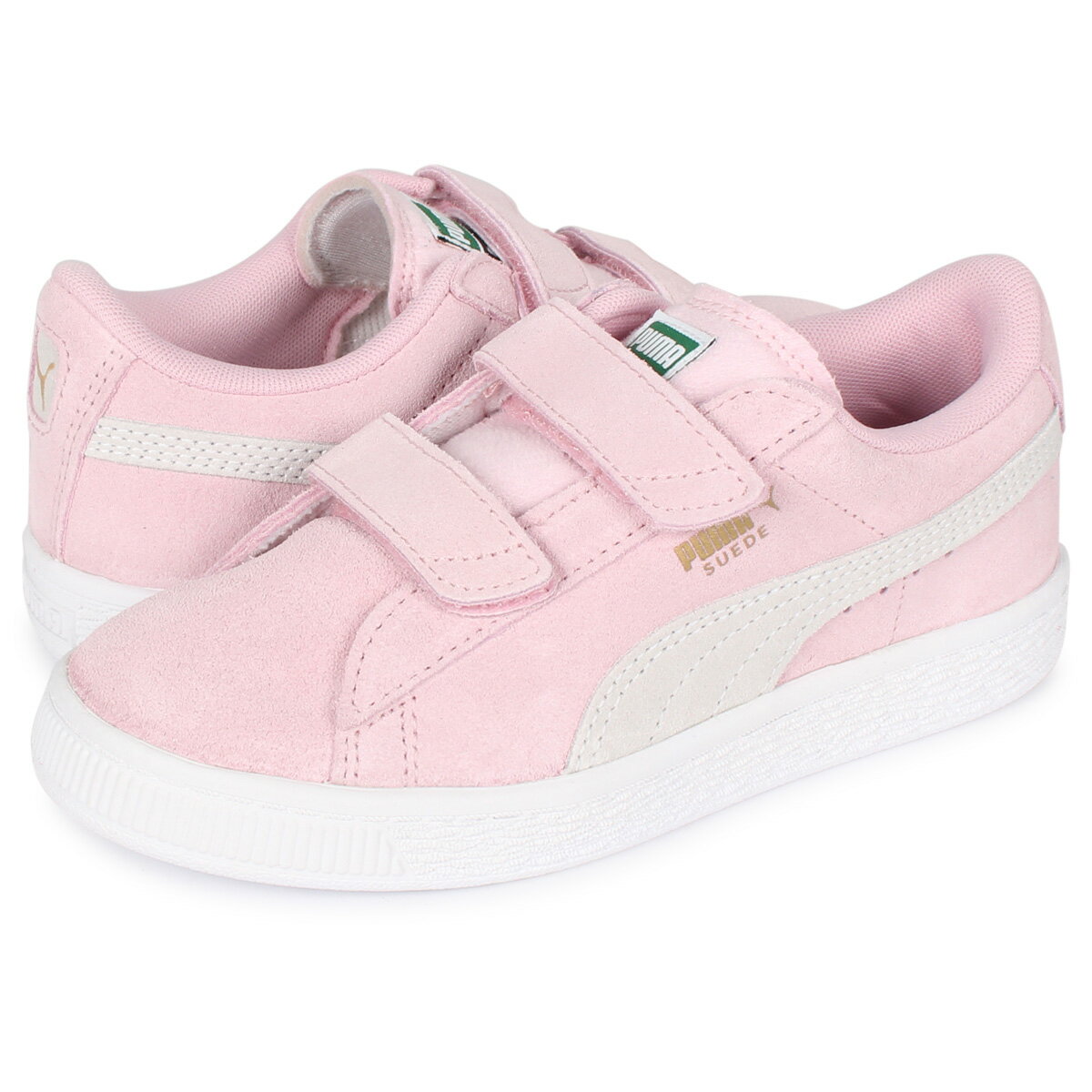 【最大1000円OFFクーポン】 PUMA KIDS SUEDE 2 STRAP プーマ スウェード 2ストラップ スニーカー キッズ ピンク 359595-23のサムネイル