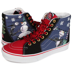 VANS SK8-HI CHRISTMASTOWN ヴァンズ スケートハイ スニーカー メンズ レディース バンズ ナイトメアー ビフォア クリスマス コラボ レッド VN0A4BV6T33