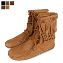 yő1000~OFFN[|z MINNETONKA DOUBLE FRINGE TRAMPER BOOTS ~lgJ _utW gp[ u[c fB[X