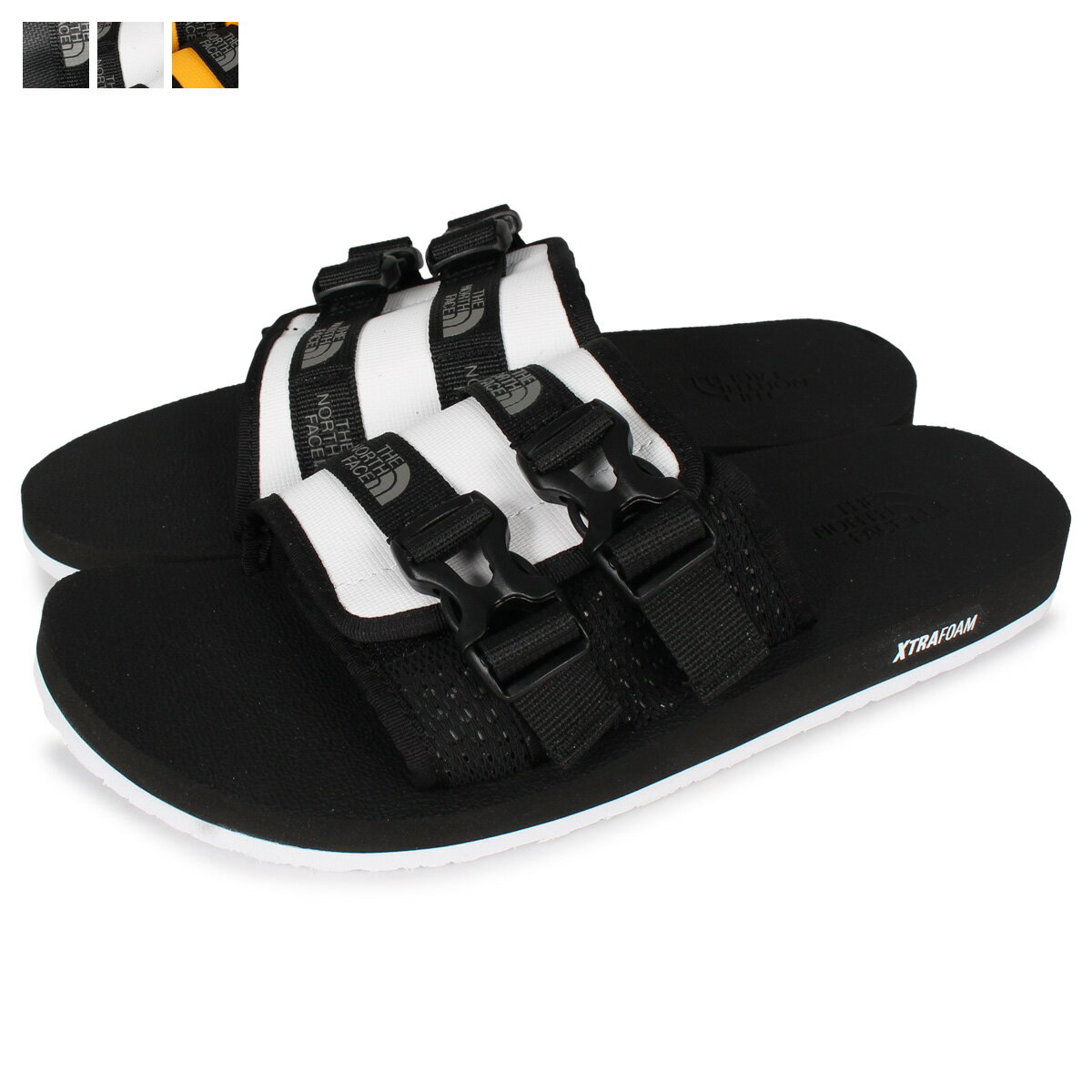 【最大1000円OFFクーポン】 THE NORTH FACE BASE CAMP STRAP SLIDE ノースフェイス ベース キャンプ ストラップ スライド サンダル スライドサンダル シャワーサンダル メンズ レディース ブラック ホワイト イエロー 黒 白 NF52053