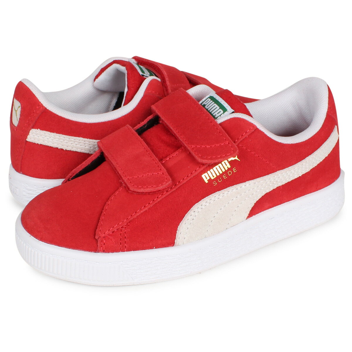 PUMA SUEDE CLASSIC 21 V PS プーマ スウェード クラシック スニーカー キッズ スエード ベルクロ レッド 380563-02