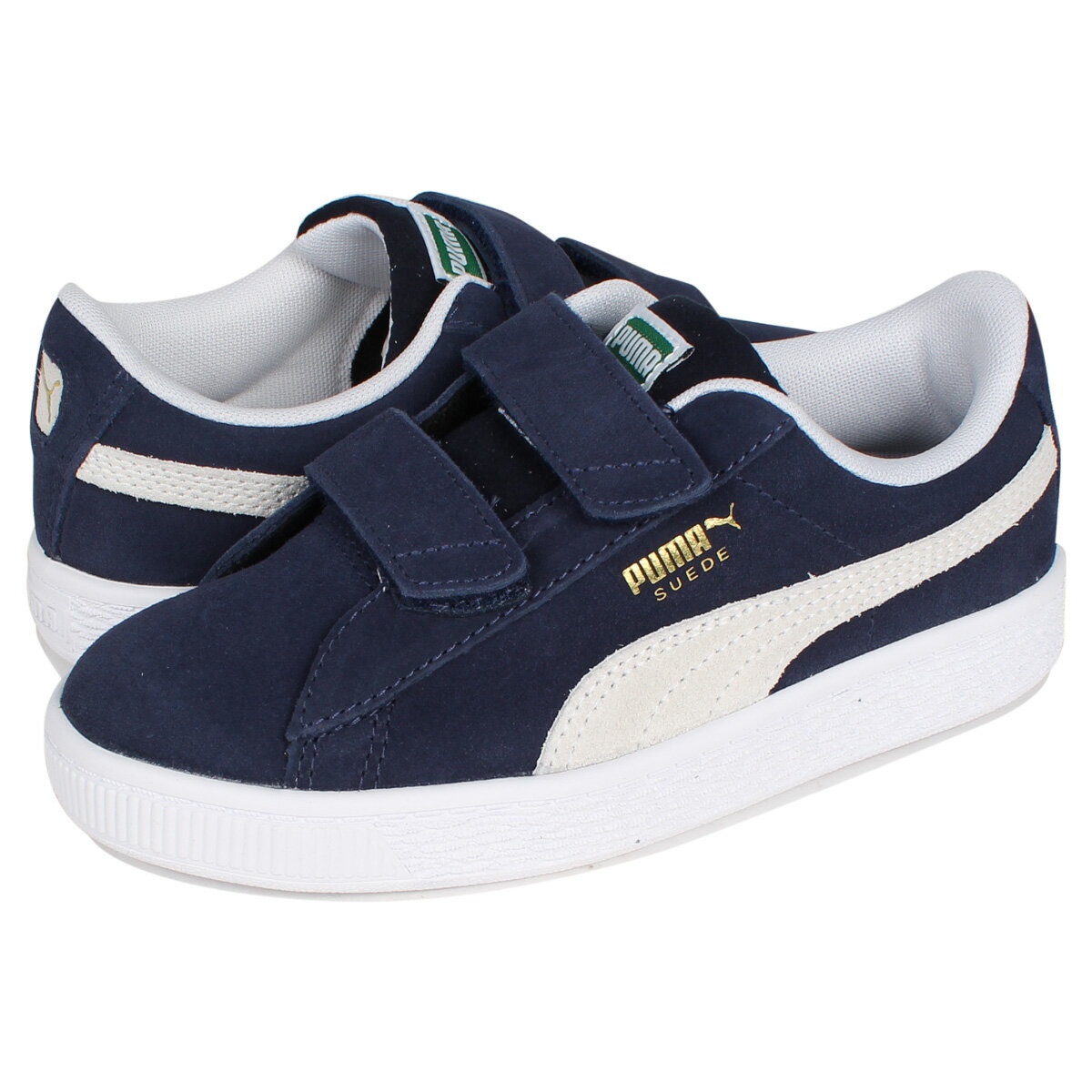 PUMA SUEDE CLASSIC 21 V PS プーマ スウェード クラシック スニーカー キッズ スエード ベルクロ ネイビー 380563-03