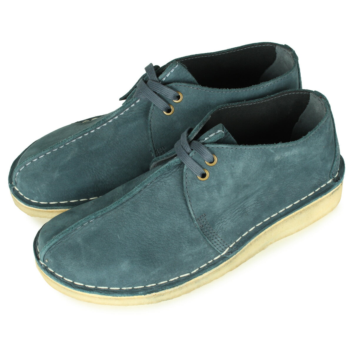 【最大1000円OFFクーポン】 Clarks DESERT TREK クラークス デザートトレック ブーツ メンズ レザー ブルー 26160225