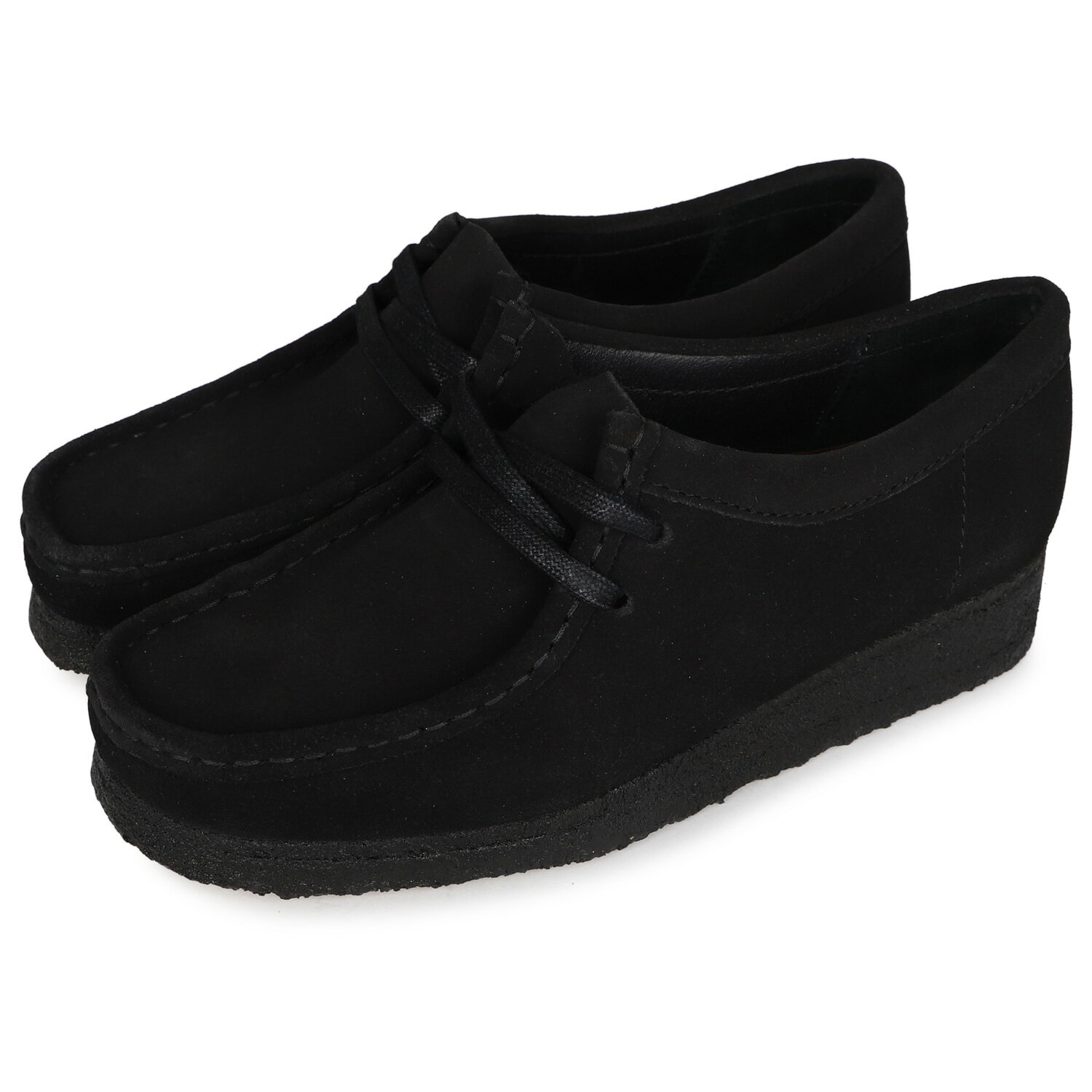 楽天Goods Lab＋【最大1000円OFFクーポン配布中】 Clarks WALLABEE クラークス ワラビー ブーツ レディース ブラック 黒 26155522
