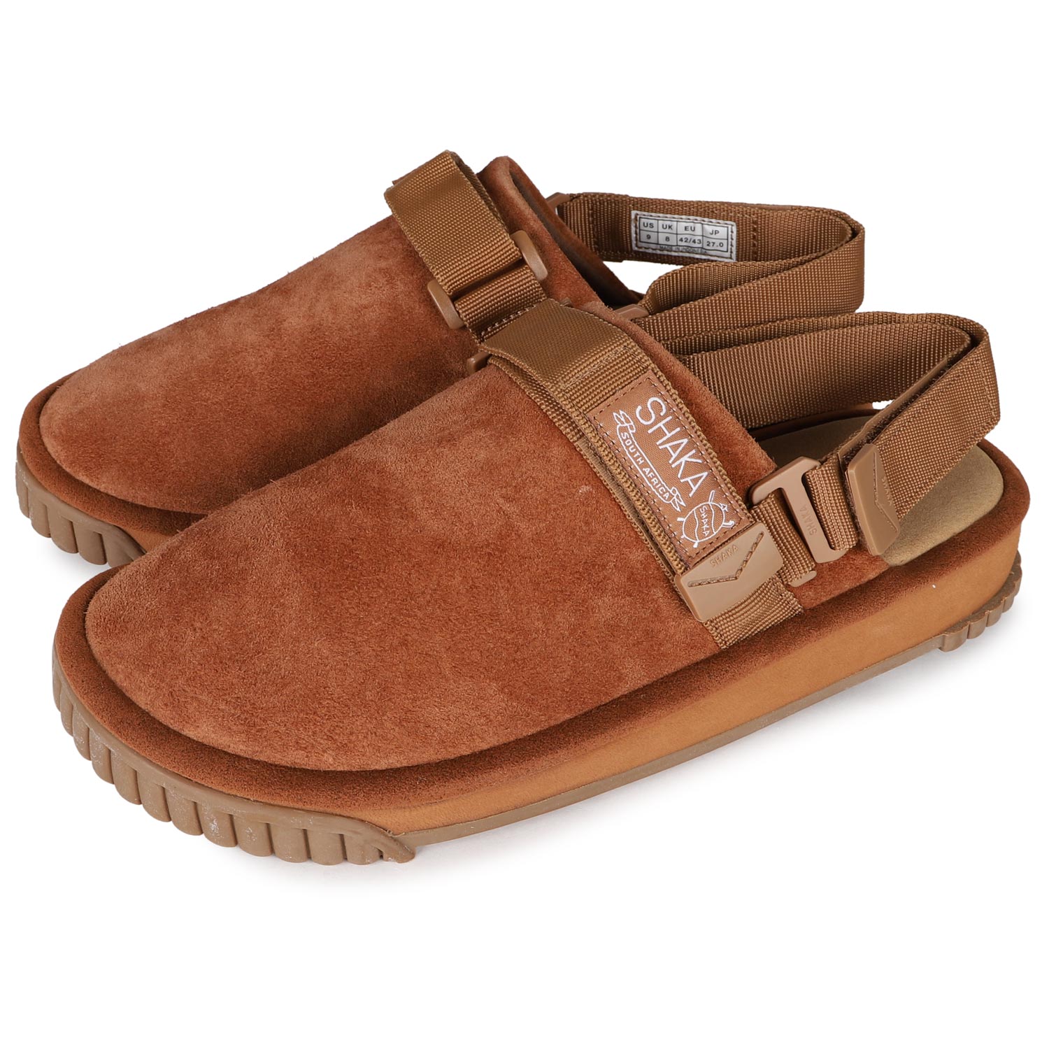 シャカ サンダル レディース SHAKA SNUG CLOG SUEDE シャカ スナッグ クロッグ スエード サンダル メンズ レディース ブラウン 433206