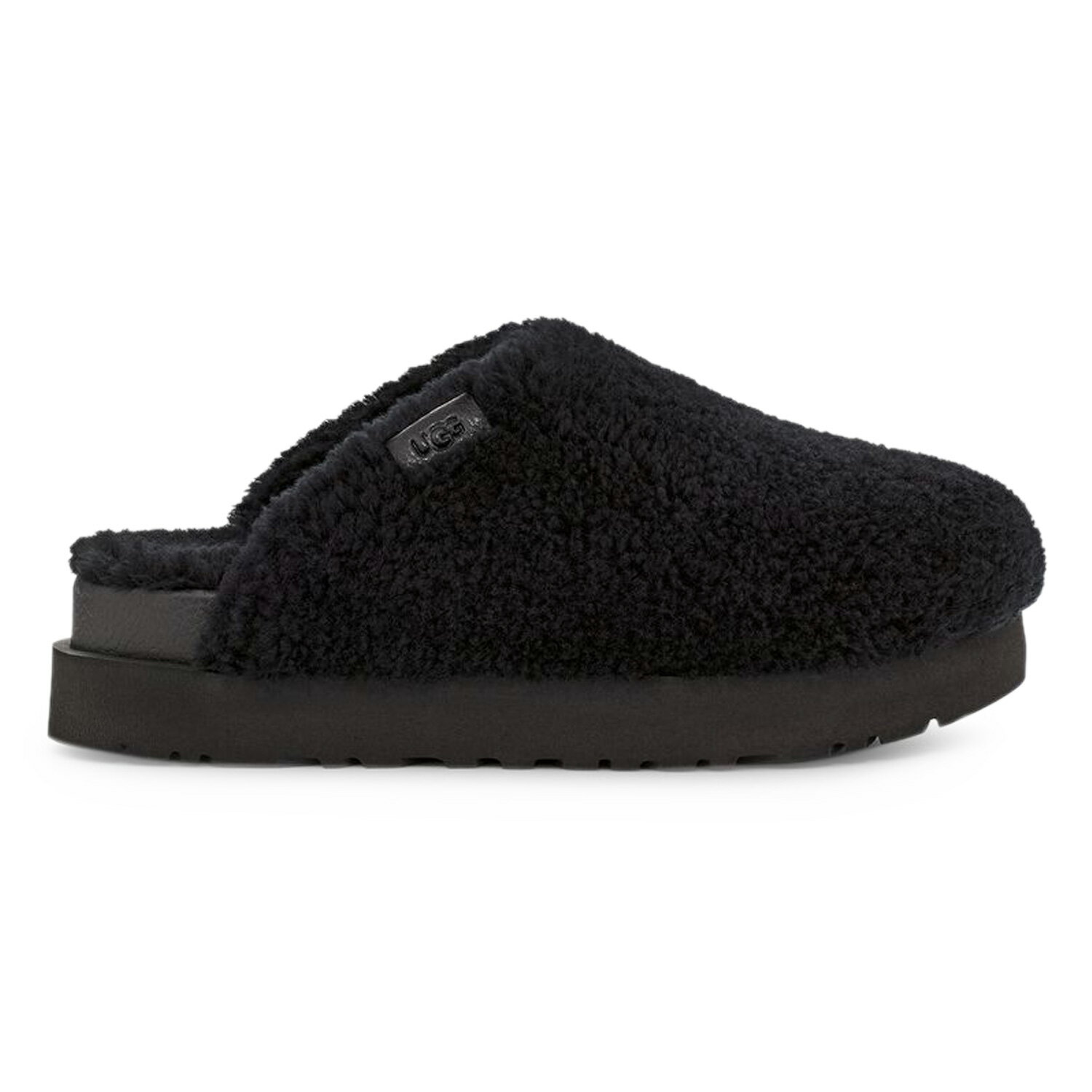 UGG FUZZ SUGAR SLIDE アグ スライド スリッパ ファズ シュガー ルームシューズ レディース ブラック 黒 1121634