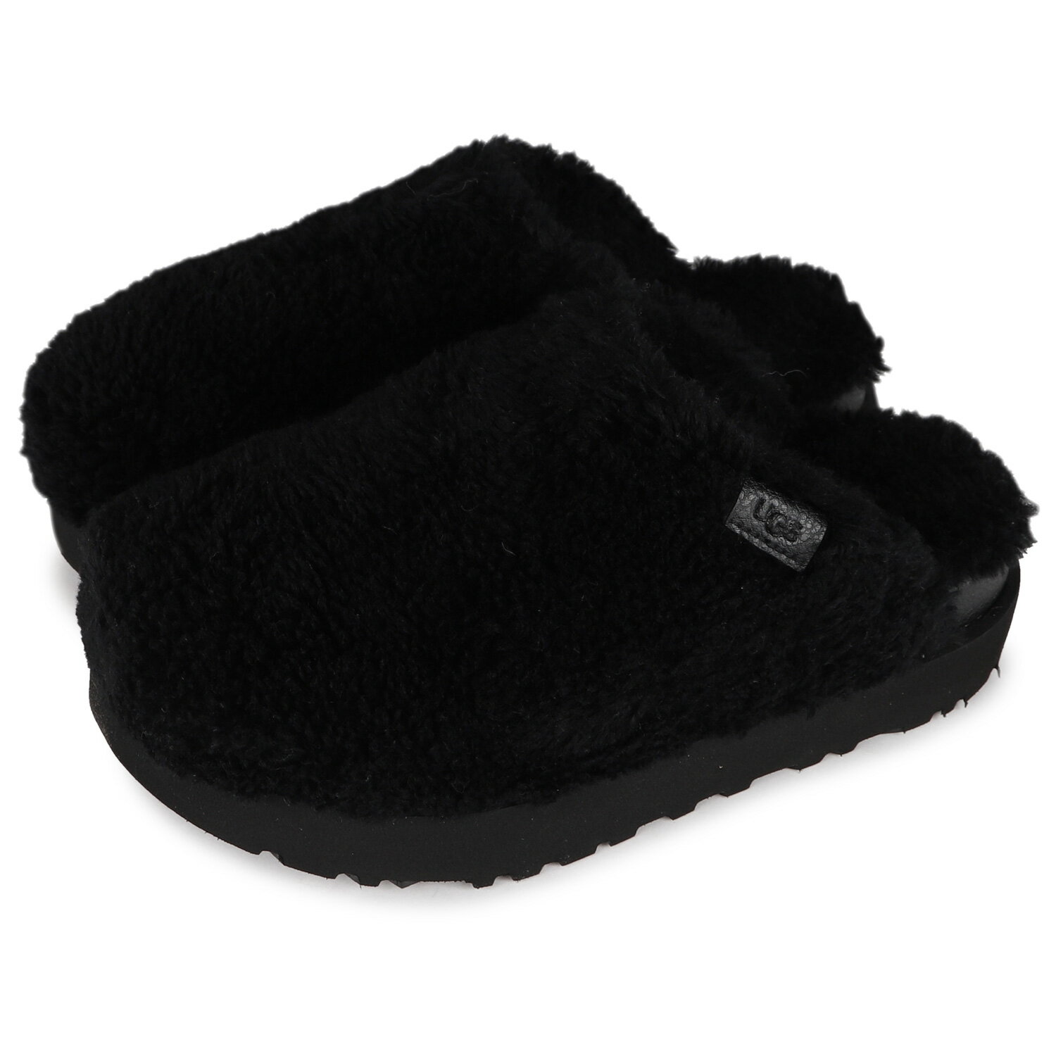 UGG FUZZ SUGAR SLIDE アグ スライド スリッパ ファズ シュガー ルームシューズ レディース ブラック 黒 1121634