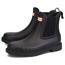 HUNTER WOMENS COMMAND CHELSEA BOOT ハンター レインブーツ チェルシーブーツ サイドゴア コマンド レディース 防水 ブラック 黒 WFS1018RMA