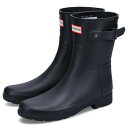 ハンター 【最大1000円OFFクーポン】 HUNTER REFINED SHORT BOOTS ハンター レインブーツ ショートブーツ リファインド レディース 防水 ブラック 黒 WFS2200RMA