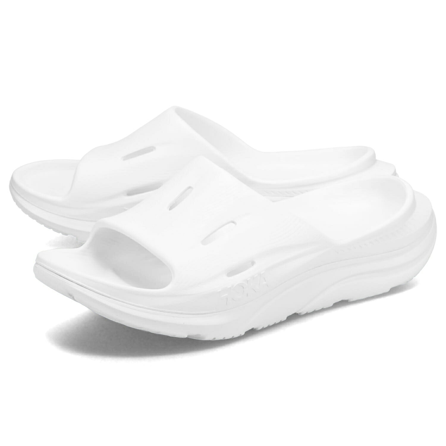 ホカオネオネ サンダル メンズ 【最大1000円OFFクーポン】 HOKA ONE ONE ORA RECOVERY SLIDE 3 ホカオネオネ サンダル リカバリーサンダル オラ リカバリー スライド 3 メンズ レディース 厚底 ホワイト 白 1135061-WWH