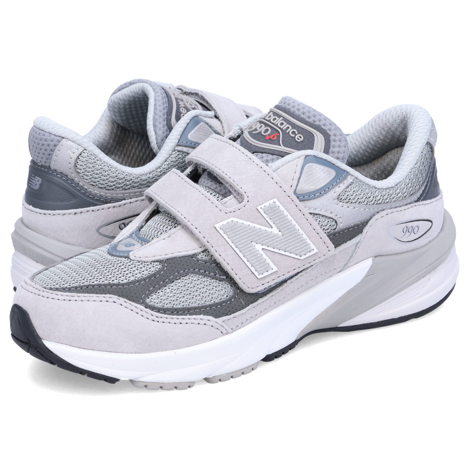 【最大1000円OFFクーポン配布中】 new balance ニューバランス 990 スニーカー FUELCELL V6 GL6 キッズ Wワイズ グレー PV990GL6のサムネイル
