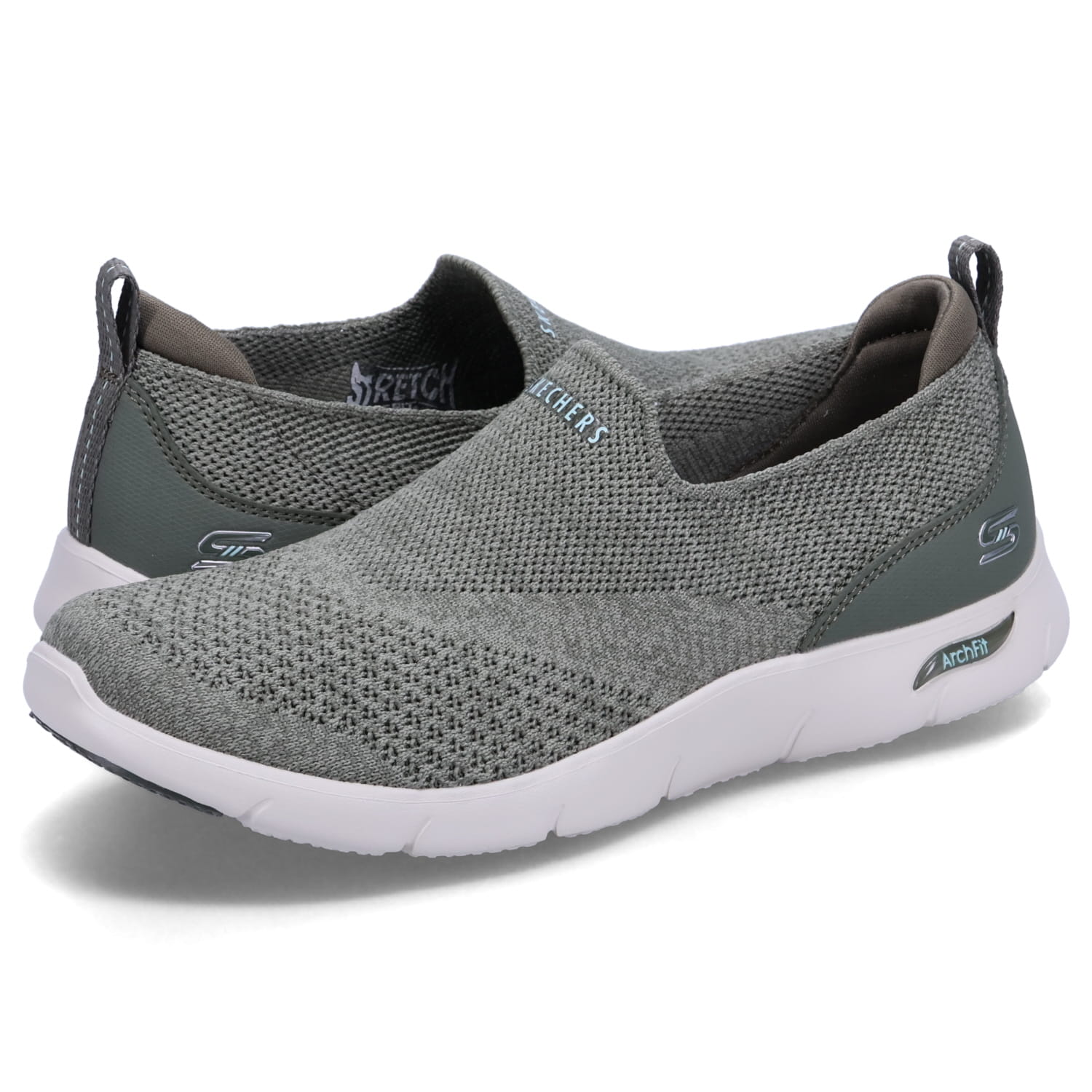  SKECHERS ARCH FIT REFINE DONT GO スケッチャーズ スリッポン スニーカー アーチフィット リファイン ドントゴー レディース オリーブ 104164