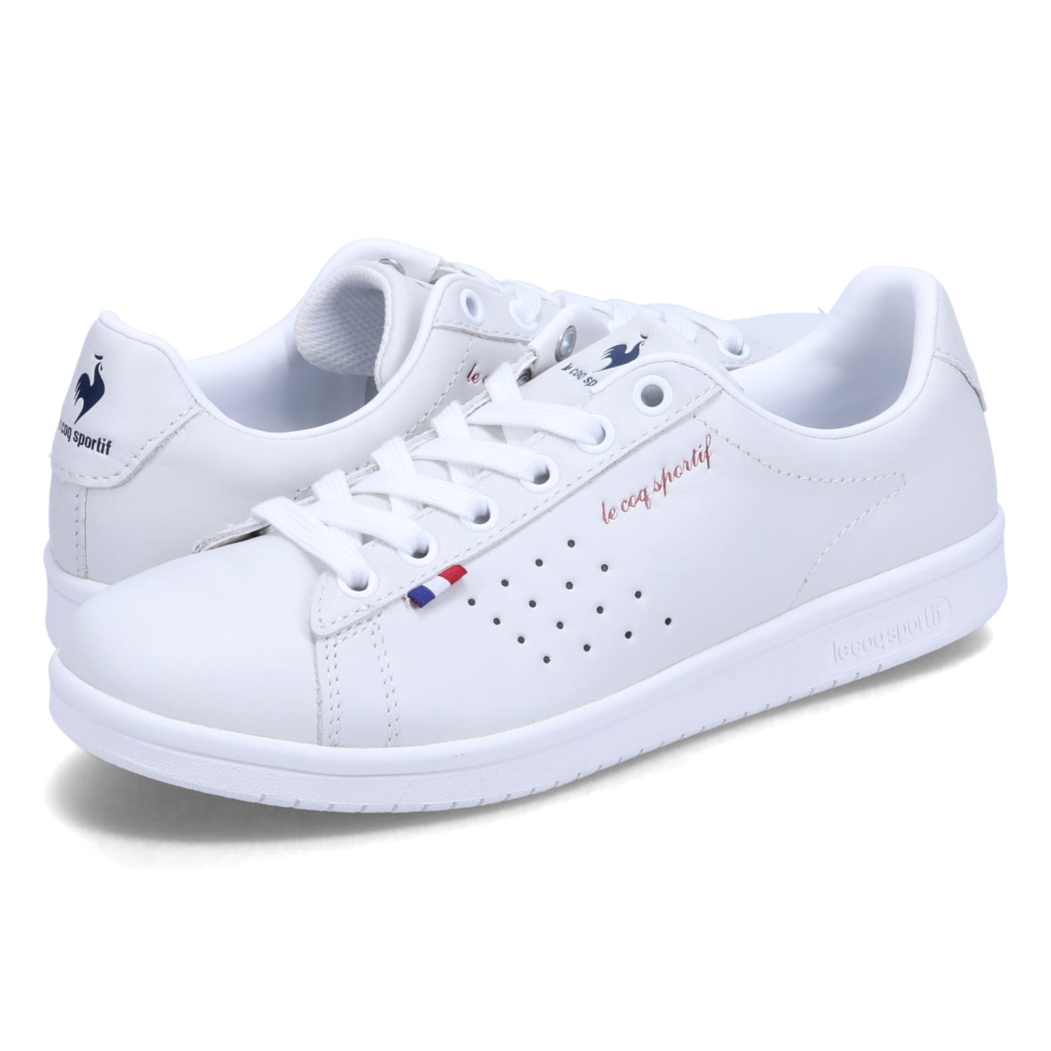 【最大1000円OFFクーポン発行中】 le coq sportif LA ROLAND ECL R ルコック スポルティフ スニーカー ラ ローラン ECCOレザー レイン メンズ レディース 防水 軽量 ホワイト 白 QL1XJC20WH