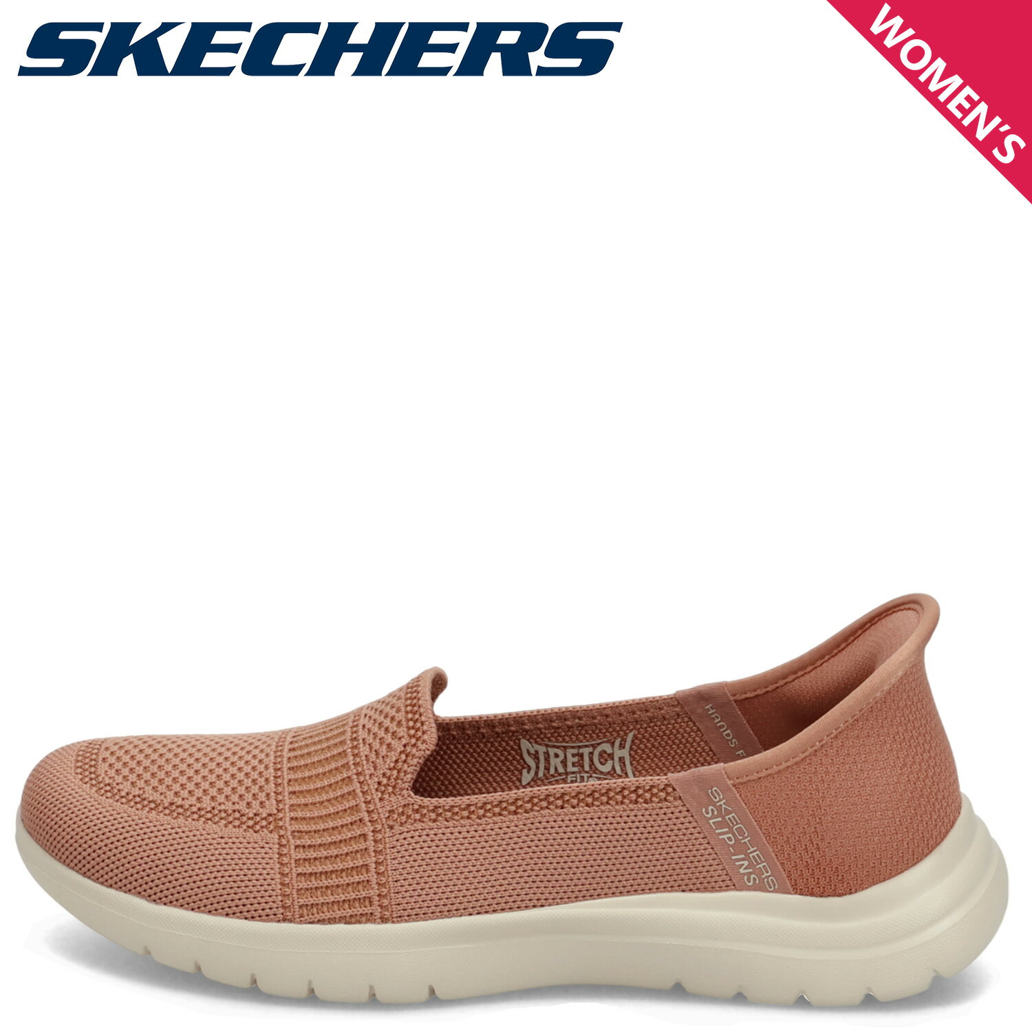 SKECHERS HANDS FREE SLIP-INS ON THE GO FLEX CAMELLIA スケッチャーズ スリップインズ ハンズフリー オン ザ ゴー フレックス スニーカー スリッポン レディース ピンク 138181