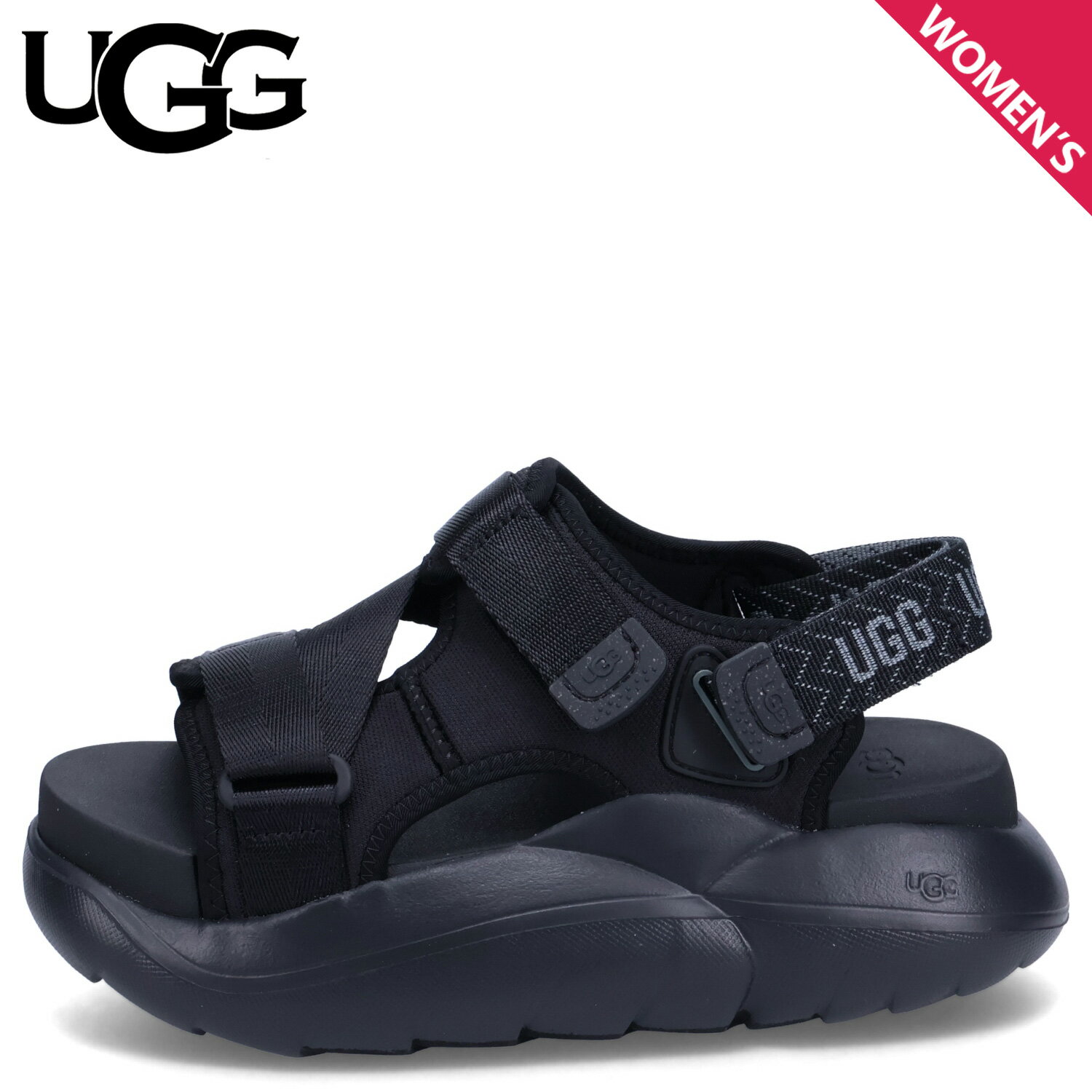 UGG LA ALTO CROSS STRAP アグ サンダル ストラップサンダル ラ アルト クロスストラップ レディース 厚底 ブラック 黒 1152688