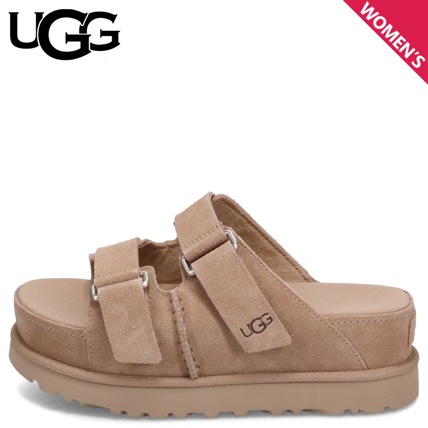 UGG WOMENS GOLDENSTAR HI SLIDE SANDAL アグ サンダル スライドサンダル ゴールデンスター ハイ レディース ベージュ 1155458