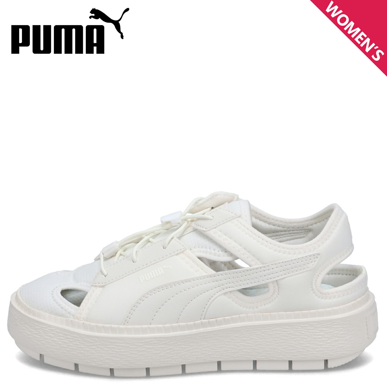 PUMA PLATFORM TRACE LITE MULE MU プーマ スニーカー サンダル プラットフォーム トレース ライト ミュール レディース 厚底 ホワイト 白 399153-01