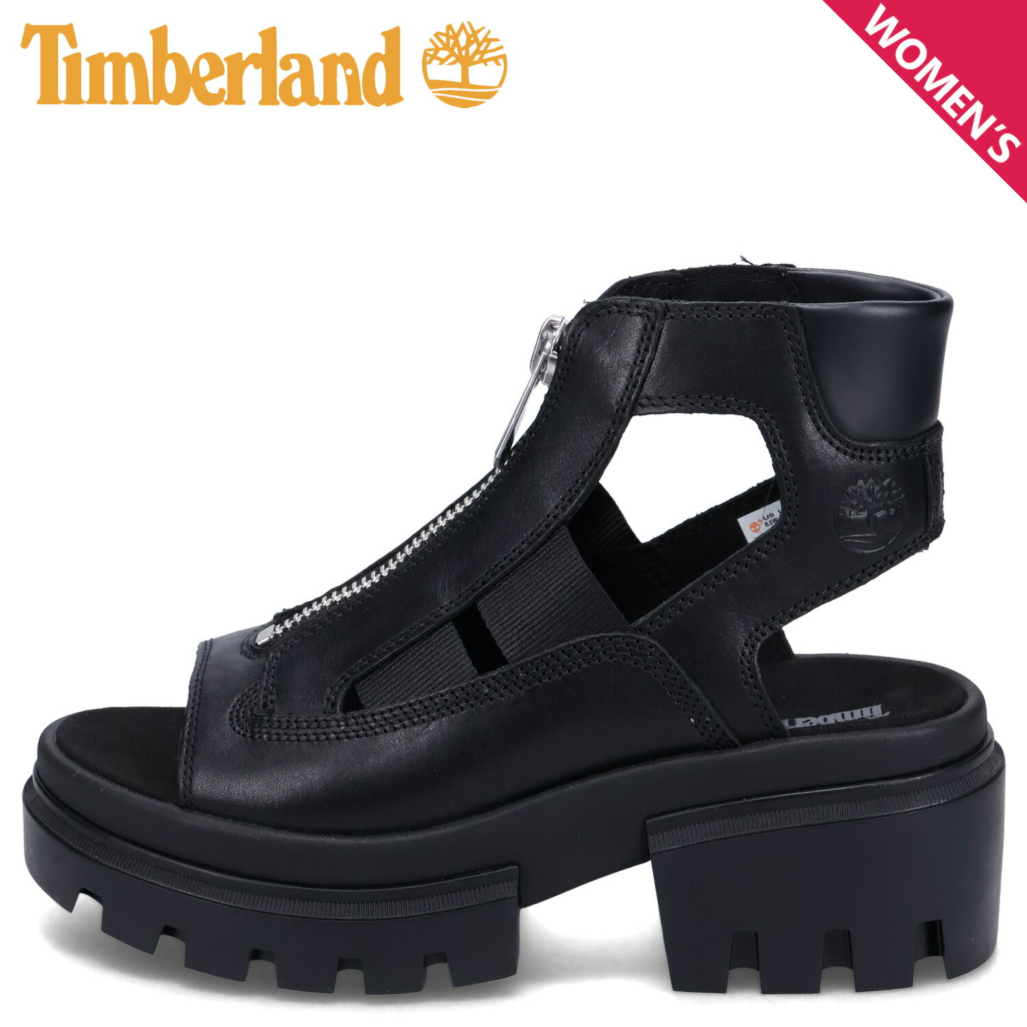 Timberland WS EVERLEIGH GLADIATOR SANDAL ティンバーランド サンダル エバリー グラディエーター レディース 厚底 ブラック 黒 A633Z