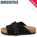 【最大1000円OFFクーポン配布中】 BIRKENSTOCK KYOTO ビルケンシュトック サンダル キョウト レディース 細幅 ソフトスエードレザー ブラック 黒