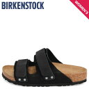 BIRKENSTOCK GIZEH ビルケンシュトック サンダル ウジ レディース 細幅 スエード レザー ブラック 黒