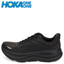 HOKA ONE ONE BONDI 9 ホカオネオネ スニーカー ボンダイ 9 メンズ ブラック 黒 1162011-BBLC