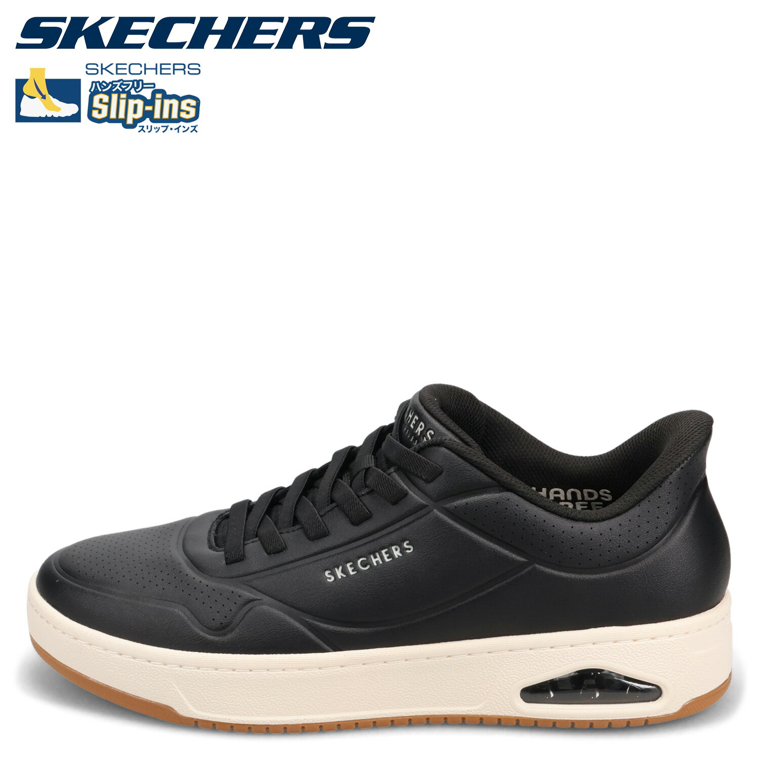 SKECHERS SLIP-INS UNO CTL スケッチャーズ スリップインズ ウノ CTL レイング ロー スニーカー メンズ ブラック 黒 183156