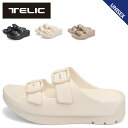 TELIC W-BUCKLE2 テリック サンダル スライドサンダル メンズ レディース 厚底 ブラック ホワイト ライト ブラウン 黒 白