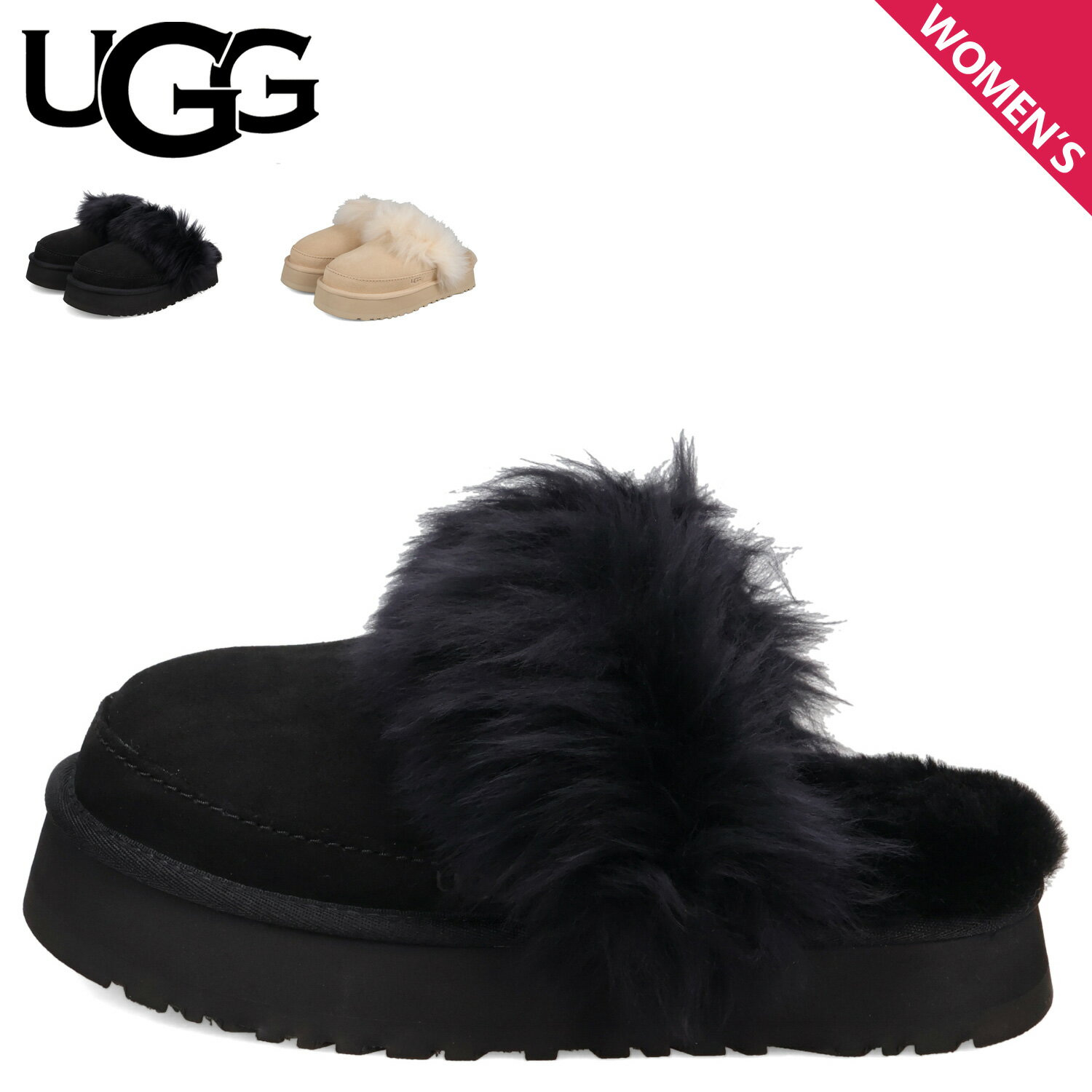 UGG W DISQUETTE CHALET アグ サンダル ファー サボ ルームシューズ レディー ...