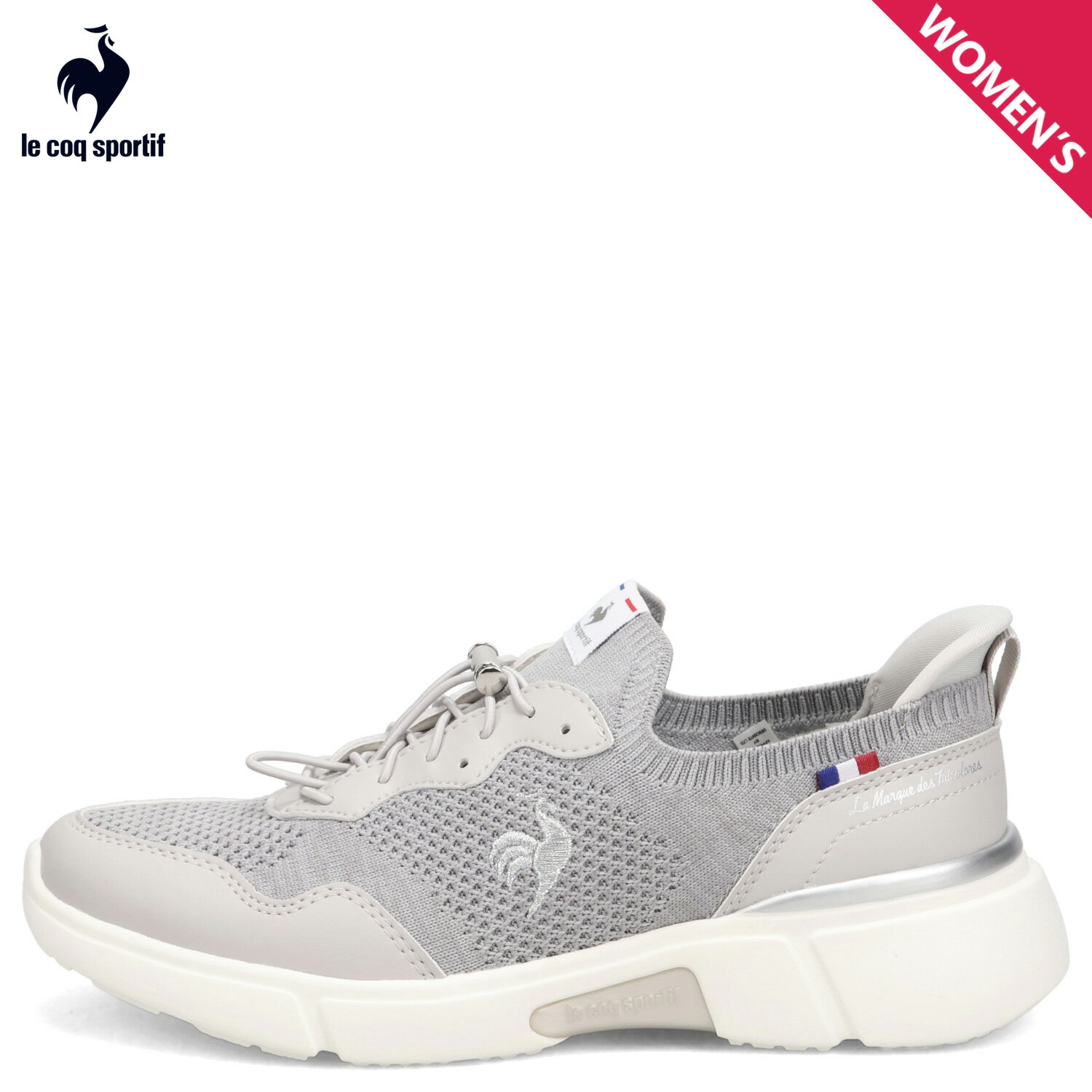 le coq sportif スニーカー LCS LOIRE ルコック スポルティフ スニーカー LCS ロワール レディース 軽量 3Eワイズ グレー シルバー LU6SSN01LZ