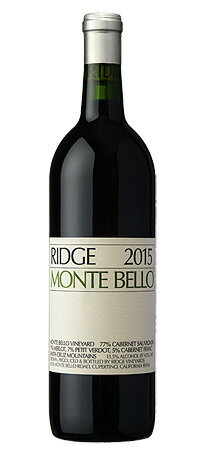 ＜P3倍▼2月25日24時まで＞ 【正規品】 リッジ モンテ ベロ[2015] ≪ 赤ワイン カリフォルニアワイン 高級 ≫
