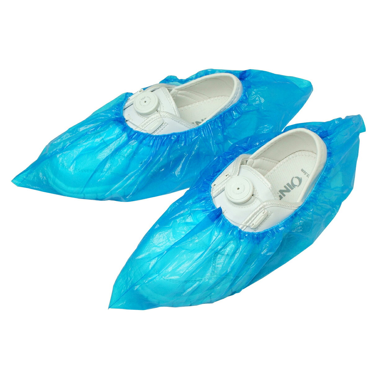 使い捨てシューズカバー 100枚(50足分) 業務用 ゆったり 大きい フリーサイズ PE ポリエチレン 青 使い切り 来客 引っ越し 介護施設 感染症対策 靴...