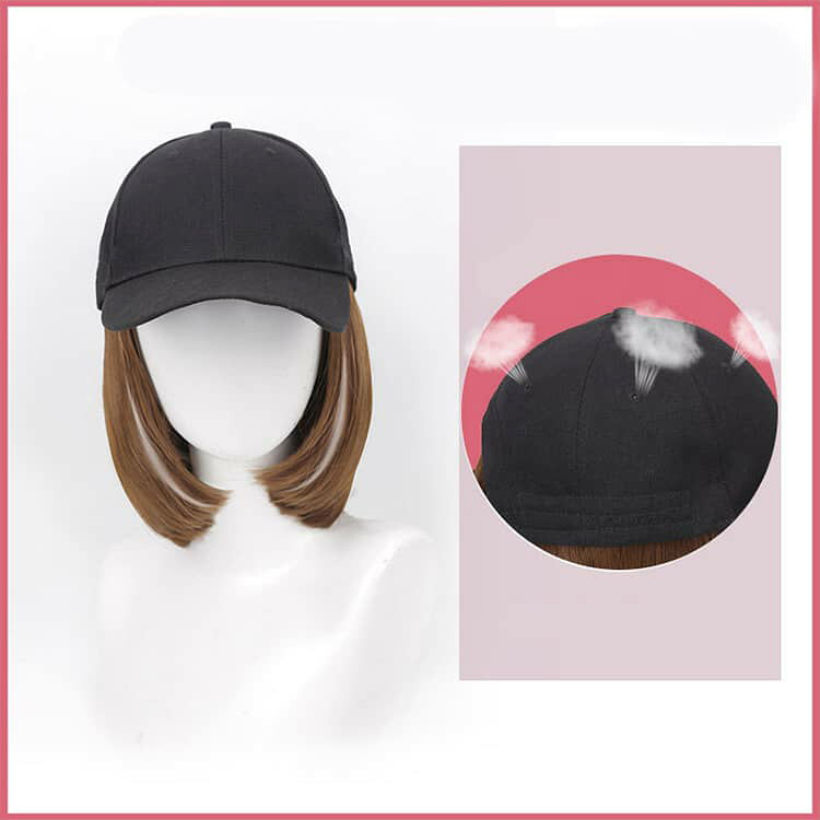 WAストアのキャップ 帽子付きウィッグ 髪付き帽子 自然 ロング キャップウィッグ ウィッグ付きキャップ 髪付き帽子 帽子ウィッグ 医療用帽子 ショット レディース ボブ ストレート 紫外線防止 イメチェン ガーリー 髪帽子 アウトレット アクティブ｜アングル3