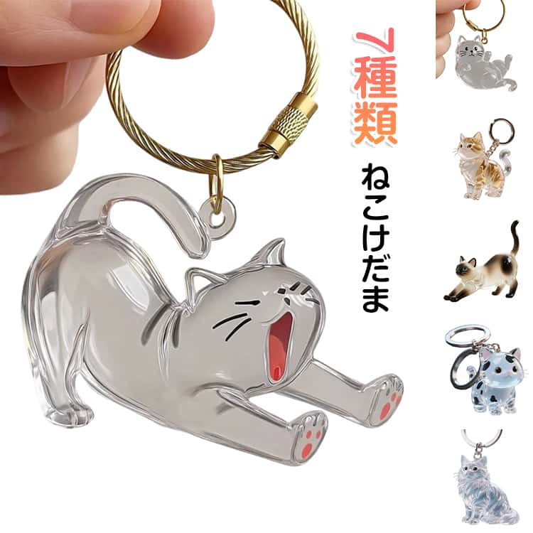 乐天商城 - 透明 毛玉容器 猫の毛収納キーホルダー ねこけだま 猫毛玉入れ 透明ケース 7種類 猫毛収納ボックス 猫の毛キーホルダー メモリアルペットグッズ 猫 毛玉入れ 遺毛 ケース 遺毛入れ ペットケア用品 ペット安全素材