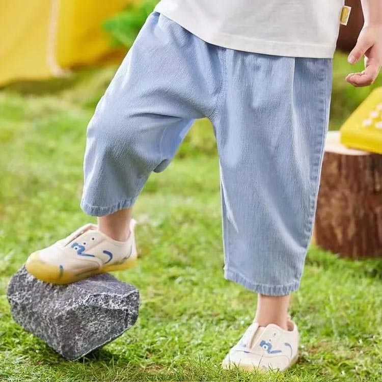 ジーンズ Gパン ベビー 男の子 キッズ デニム 9分丈パンツ 長ズボン 接触冷感 女の...