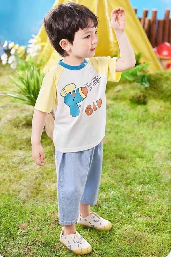 ジーンズ Gパン ベビー 男の子 キッズ デニム 9分丈パンツ 長ズボン 接触冷感 女の...
