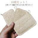 天然 台所スポンジ 食器 自然 おしゃれ 洗い エコ セット ヘチマ キッチンスポンジ 皿洗い 食器用 10枚セット 高吸収力 少しの洗剤でOK セルロース か...