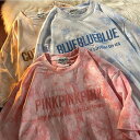 Tシャツ タイダイ柄 半袖 ゆるい 夏 トップス Tシャツ 韓国ファッション 原宿系 BF風 ヒップホップ ダンス ストリート風(4)