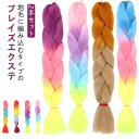 編み込み用 18カラー レディース 三つ編み ドレッド グラデーション コーンロウ 【2本セット】ブレイズ ダンス ハロウィン 大人 みつあみ 子供 キッズ ヘ...