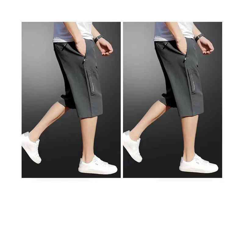 メンズ 撥水 ハーフパンツ 接触冷感 送料無料 パンツ 速乾 クロップドパンツ 6分丈 ストレッチ チノパン