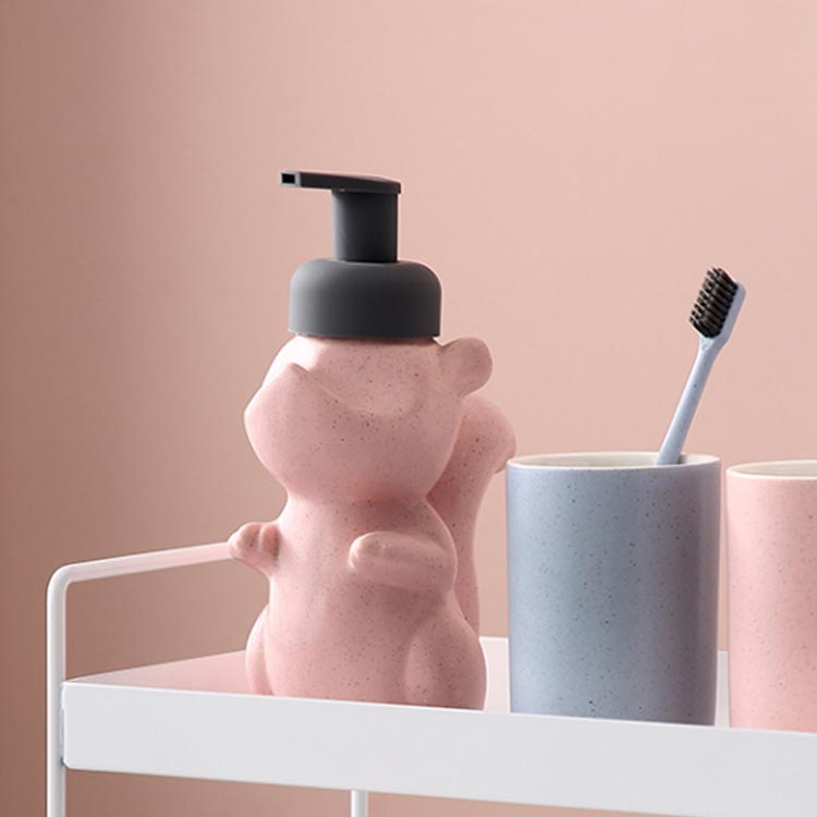 容量510ml 陶器 キャラクター 詰め替え用 セラミック ハンドソープ ボトル 詰め替...