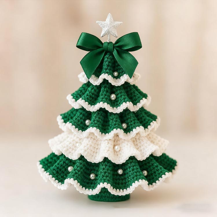 クリスマスツリーキット DIY キット 編み物 クリスマス 卓上 手作り クリスマスツリー キット かぎ編み ハンドメイドツリー 初心者向け 屋内 ミニクリスマスツリー ミニチュア クリスマスツリーキット デスクトップ装飾