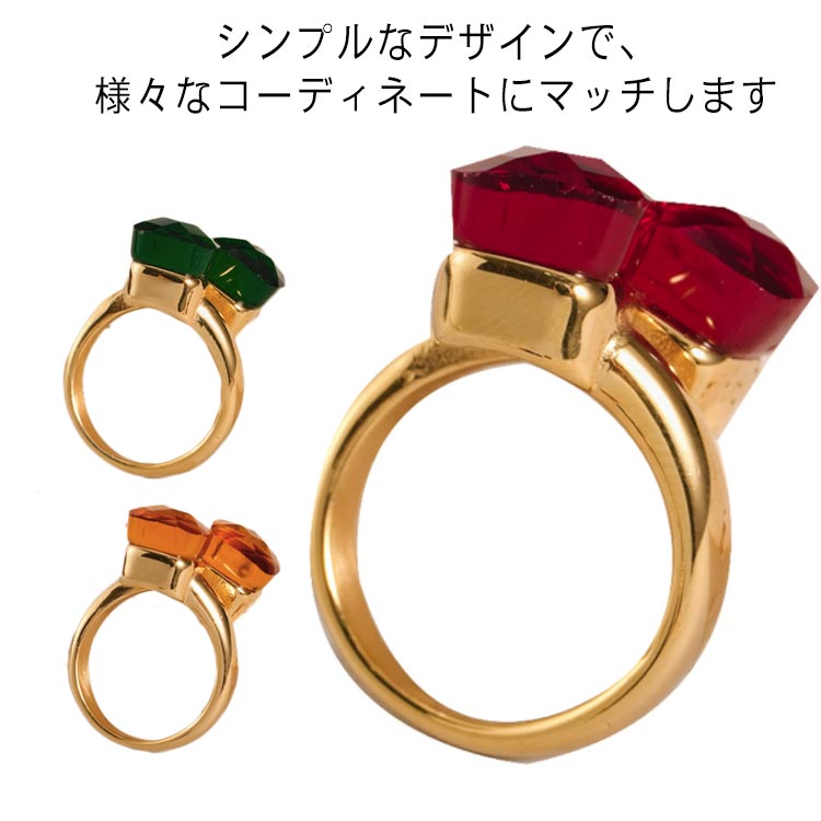 乐天商城 - リング 指輪 レディース 2枚セット 金属アレルギー 対応 キラキラ おしゃれ 上品 エレガント カラフル クリスタルガラス 石 ストーン 大人っぽい 撮影用 旅行 エレガント カジュアル 送料無料