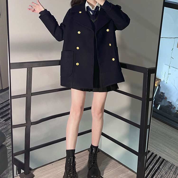 制服 女子 学生 コート スクールコート 中学生 学生服 スクールコート 学院風コート ロング スクールウェア 女子 学生用スクールコート レディース 学生アウター アウター 着痩せ シンプル 高校生 学生 通学 無地 ジャケット 厚手コート
