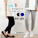 【メール便送料無料】 マタニティ 涼感 らくちん ジョガーパンツ 犬印本舗 犬印 涼感レギンス 夏用 夏 黒 グレー ネイビー 無地 ヨガ マタニティウェア マ...