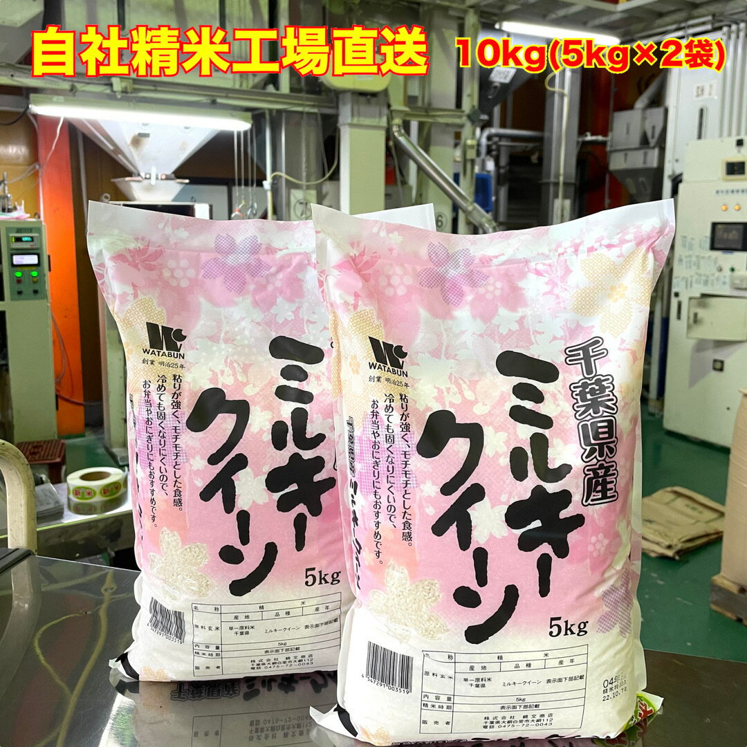 【令和4年産】　新米　白米　千葉県産　ミルキークイーン　10kg　5kg×2　送料無料