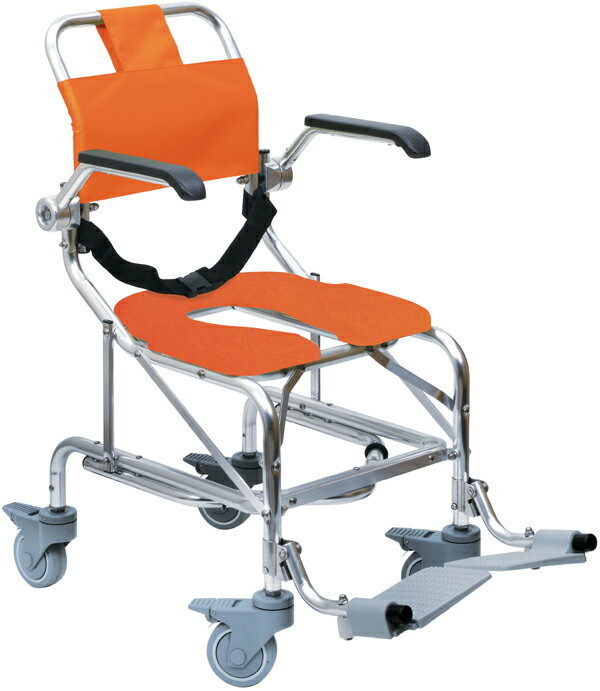【睦三製品　在宅用アルミシャワーキャリー　No.5001　 LW】・風呂用車いす・トイレ用車いす・介助車・介護用品・在宅・自宅・医療・風呂用椅子・風呂用チェアー。※送料は後ほど追加になります。